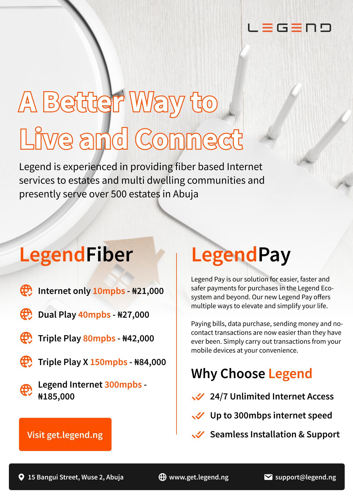 LegendFiber and LegendPay
